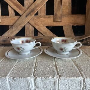 Set of 2 teacups and saucers Winterling Made in Germany